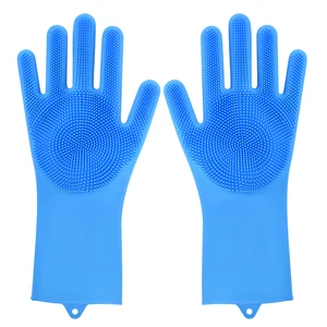 Image of Kitchen Magic Silicone Dish Washing Gloves Accessories Dishwashing Glove Household Tools for Cleaning Car Pet Brush Dropshipping
