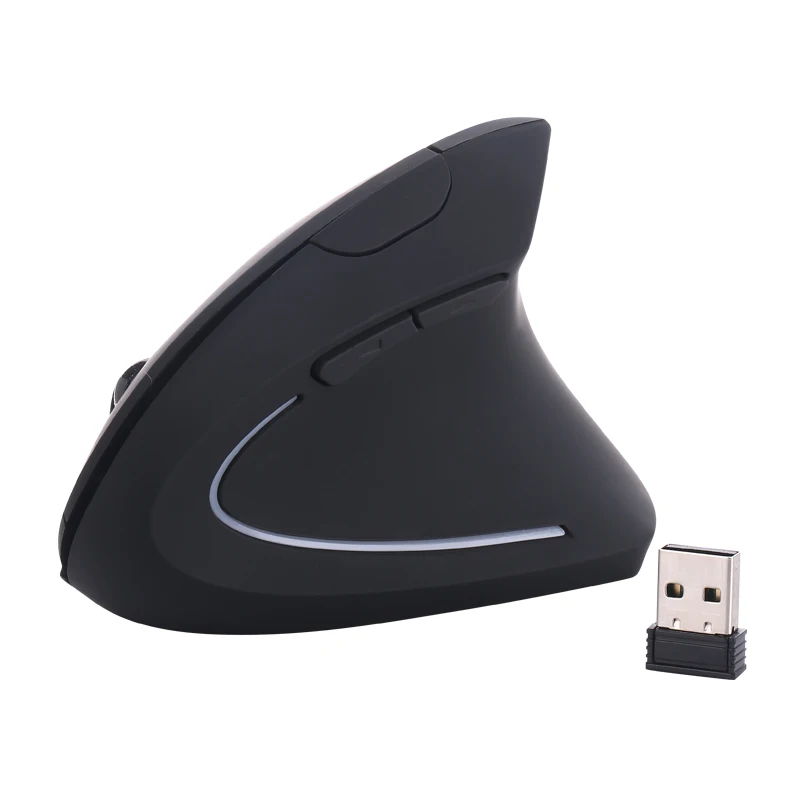 

2.4G Wireless right Handed Ergonomic wireless vertical mouse 6 Buttons for Laptop, Black or white