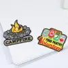 Wholesale stocked embroidery patch custom food storage room, campfire iron on patch
