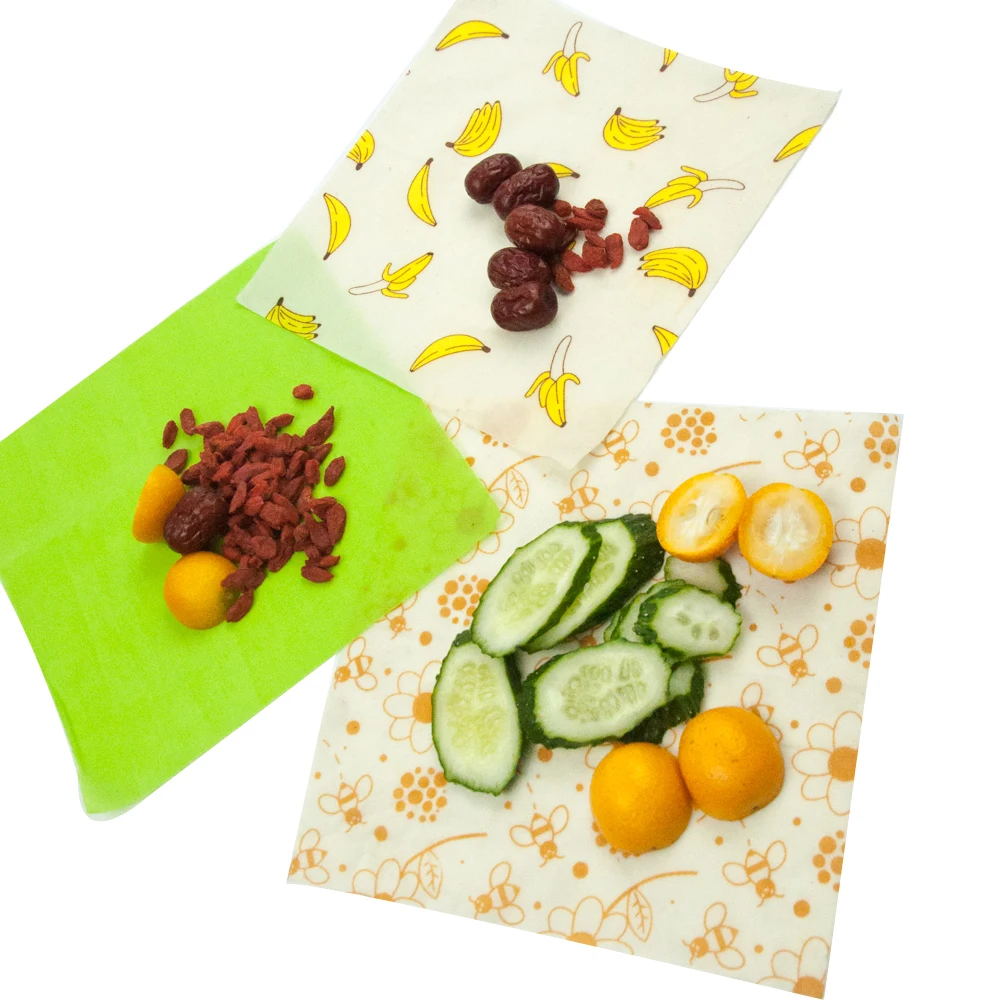 
FDA Certified Eco Friendly Organic Cottons Fabric Beeswax Sustainable Food Wraps 