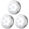 6 LED Motion Body Sensor LED Night Light Infrared Cupboard Wardrobe Induction Lamp-warm or white