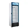 300L Commercial Single Glass Door Beverage Showcase Cooler Upright Display Freezer Supermarket Refrigerator Equipment