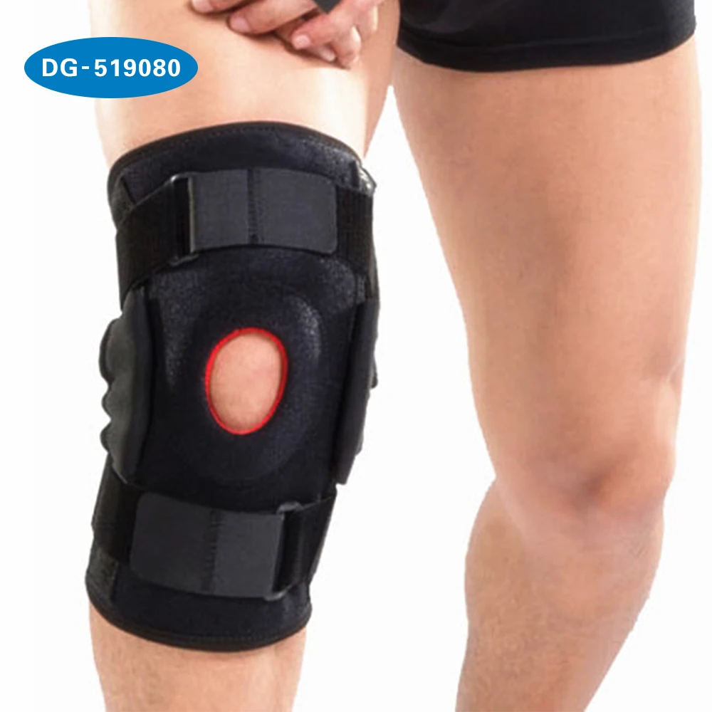 

Adjustable hinged Patella Knee Support Brace for pain relief and knee joint protection, Black