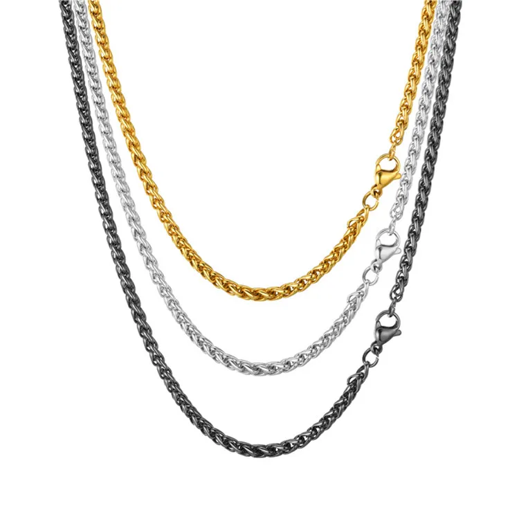 

Fashion Stainless steel flower basket necklace Titanium steel chain decoration keel chain, As photo