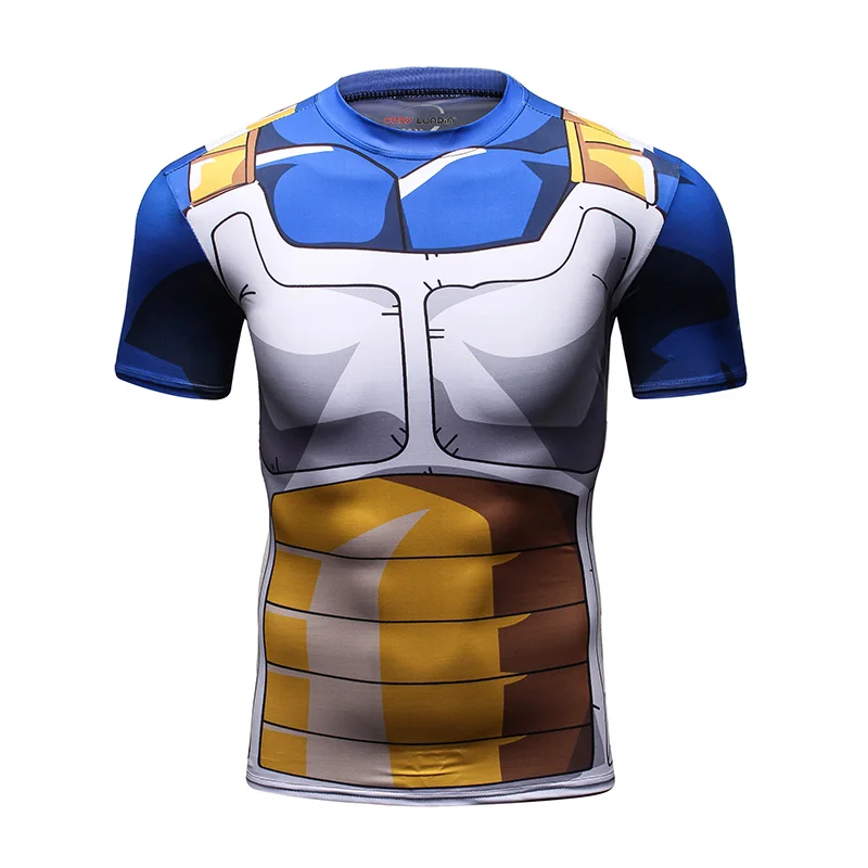 

Guangzhou superman dragon ball t shirt 3d printing t-shirt fitness training running gym tshirt 90 polyester 10 spandex t shirt