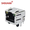 Shenzhen manufacture PCB modular jack rj45 with light computer component 8 pin rj45 female connector