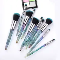 

10Pcs Diamond Makeup Brushes Set Cosmetic Powder Foundation Eye Shadow Lip Eyebrow Colorful Makeup Brush kit