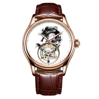 

KOPECK Automatic Mechanical Men's Watch Collector's Edition Tourbillon Man Wristwatch Hollow Perspective Painting Male Clock