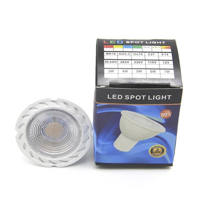 Super Bright 7w Led Bulb Gu10 Indoor Lighting Recessed Round Mr16 Spotlight Led Spot Light