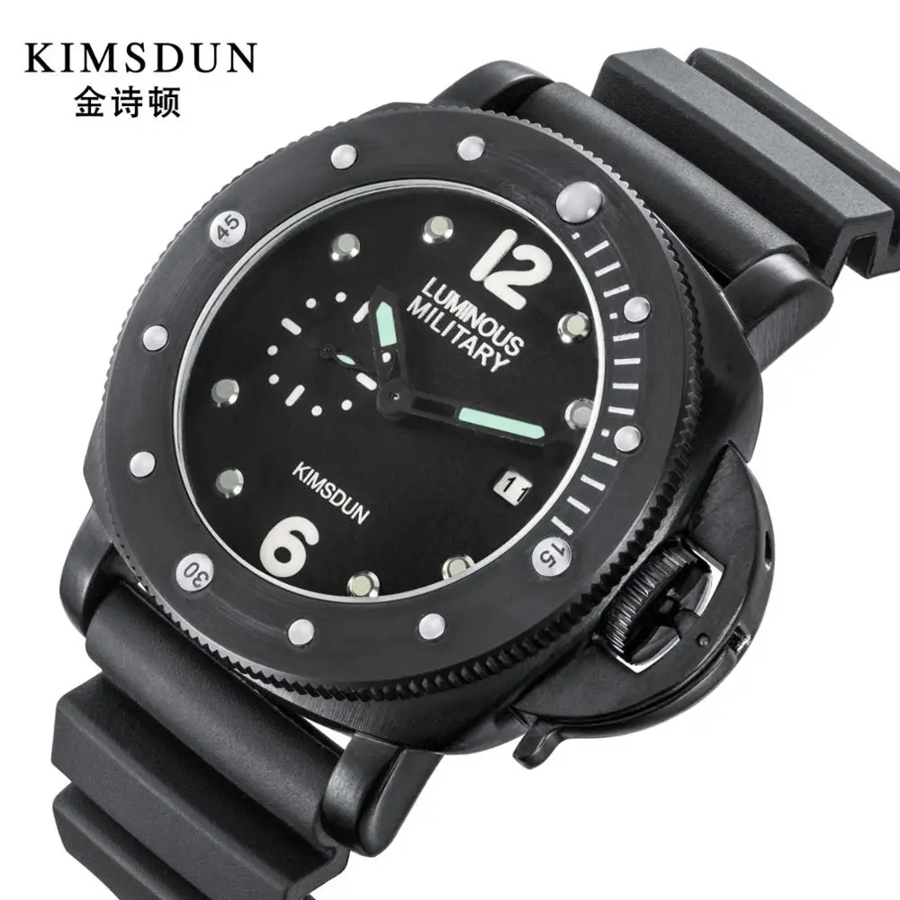 KIMSDUN Top Luxury Brand Military Quartz Watch Men's Fashion Sport Watch Men Rubber Band Waterproof Watches Relogio