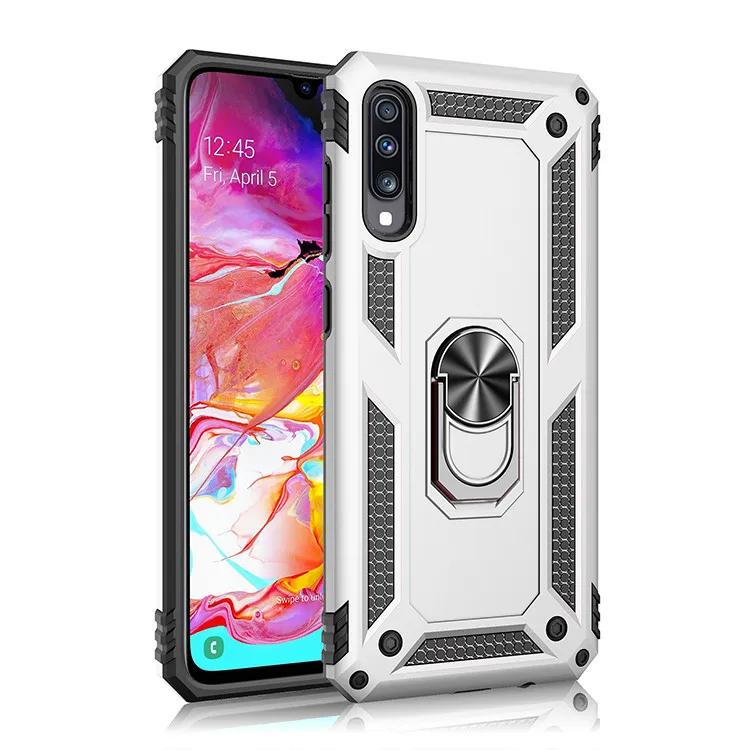 

2019 Hot Sale 360 Degree Rotating Metal Ring Kickstand Phone Cover For Samsung A70 Case, Multiple color as picture