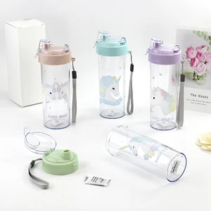 Image of Portable outdoor cute drinking water bottles plastic bottle for children