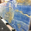 Class A Pure Sky Blue Onyx Mable Marble globe For Countertop luxury onyx agate slab or tile
