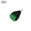 2.5mm CCTV DC Power Male Plug Audio Connector To 3 Pin Terminal Stereo Adapter With 3 Pole Screw