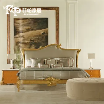 Mild Luxury French Style Bedroom Furniture Set French Antique Bed Light Brown Bedstand With Marble Top Buy One Bed With Two Bedstand Antique Furniture Bedroom Bedstand With Marble Top Product On Alibaba Com