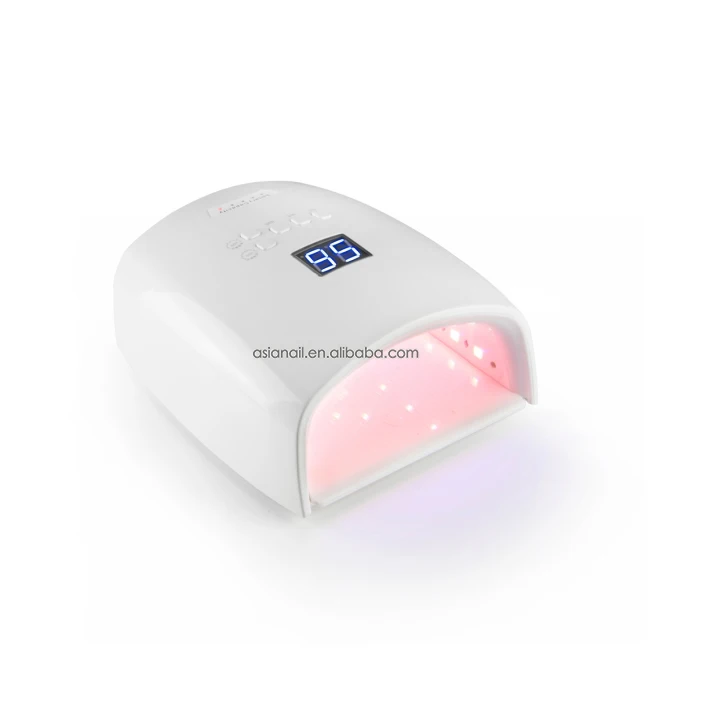 

Asianail Red Light 48W wireless/cordless battery rechargeable uv led nail lamp, White;red;pink;champagne