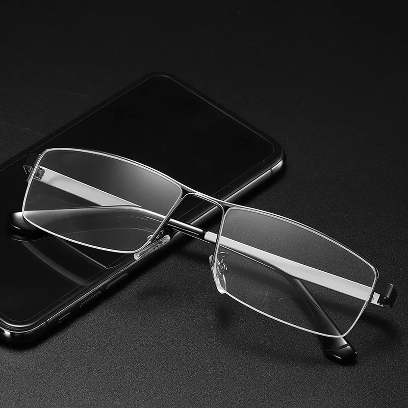 

Wholesale classic fashion stainless metal anti blue rays light eyeglasses optical frame Light blocking computer glasses PG0024