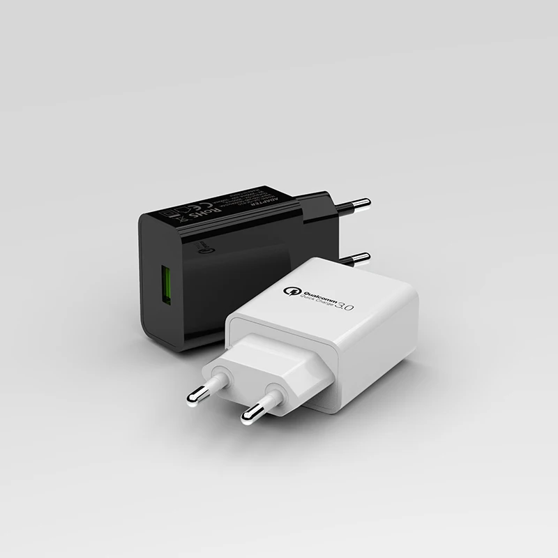 
QC3.0 European standard CE RoHS GS certified EU Quick charger for mobile phone USB charger Wall charger 