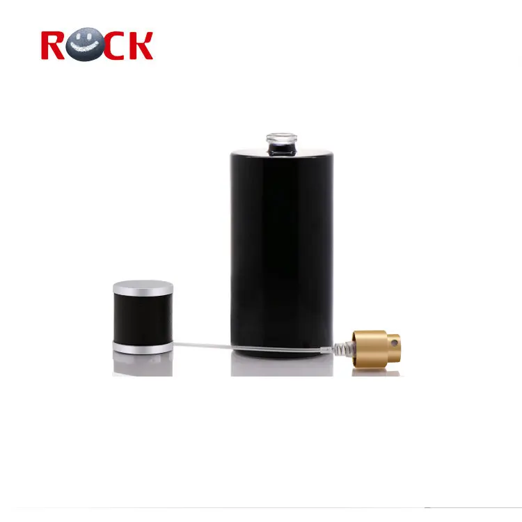 
New design glass refillable 15ml 50ml 100ml perfume bottle black 