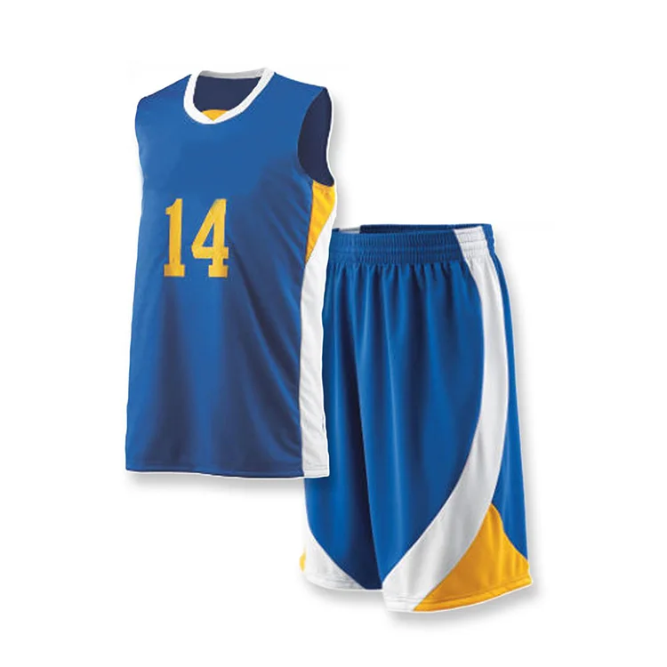 

Design color blue basketball jersey custom breathable basketball uniform