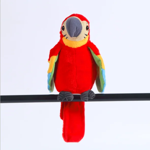 

2019 Hot Selling New Style Cute Rpeating Talking Plush Parrot Birds Toys For Girls, Blue/green/red