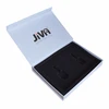 White Magnet Cardboard Flip Top Gift Box Foldable Rectangle Book Style Retail Hard Box With Foam for Key USB Electronic Massager