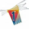 5m Plastic Bunting Garland Banner Pennant Flag for Wedding Birthday Party Outdoor & Home Decoration