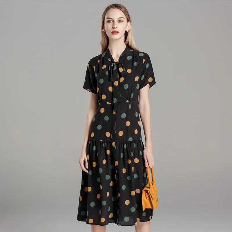 

YQ406 Europe and the United States to restore ancient ways wave mental note waist led silkworm silk flower women long dress, As shown