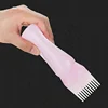 Hair care lotion cream dye applicator comb plastic bottle