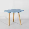 Modern Blue Wood Display Birthday Cake Stand Set for Party Decoration