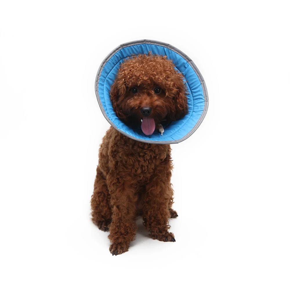 

Lovoyager soft safe pet accessories anti-slick dog neck protective collar cat neck protector, Blue/pink/white