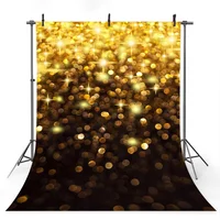 

Gold Sparkle Lighting Christmas Wedding Bokeh Glitter Black and Golden Photo Background