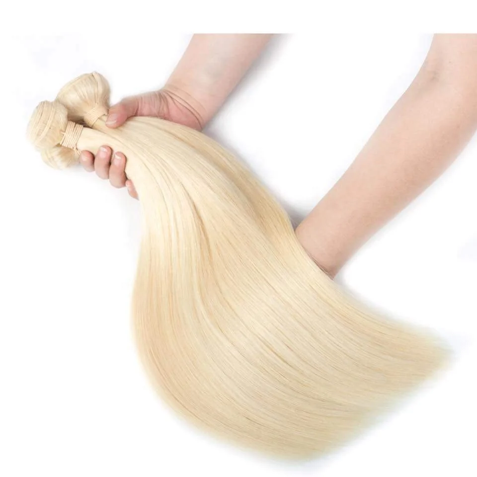 

Wholesale cuticle aligned straight peruvian virgin hair grade 10a #60 color platinum white blonde hair weave