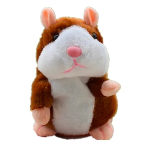 

Speaking Talking Sound Record Hamster Sweet Animals Talking Hamster Toys for Children Stuffed & Plush Animals Sweetie Toys, Light brown/dark brown/grey