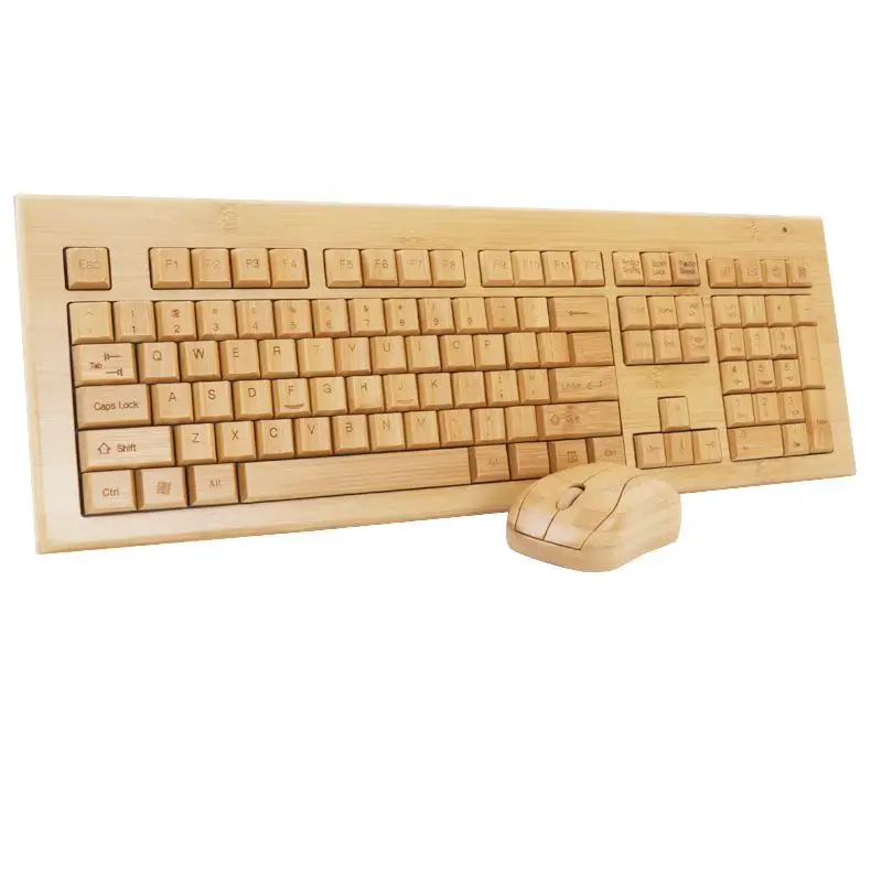 

Wholesale custom eco friendly bamboo wooden wireless usb keyboard mouse