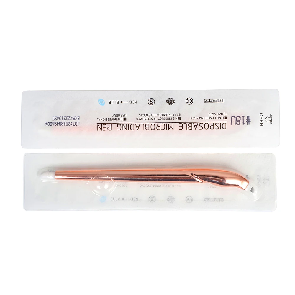 

Lushcolor OEM Champagne Fox Microblading Eyebrow Tattoo Pen with Blade Tattoo Microblading Supplies