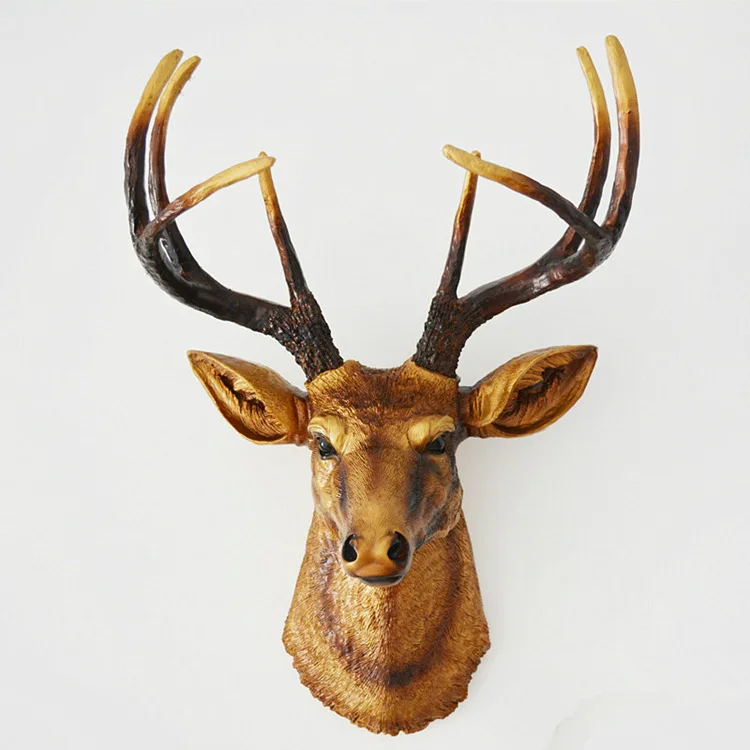 

Z817 Big Size Gold Deer Head Wall Decor Stag Head Wall Mount Hanging Sculpture