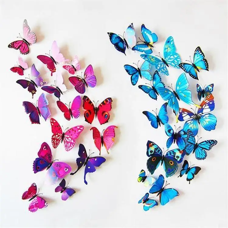 Custom Pvc Room Wall Decor Butterfly 3d Sticker Buy Removable