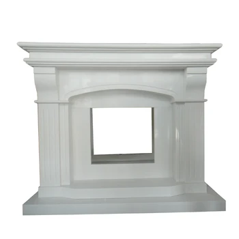 White Artificial Stone Fireplace