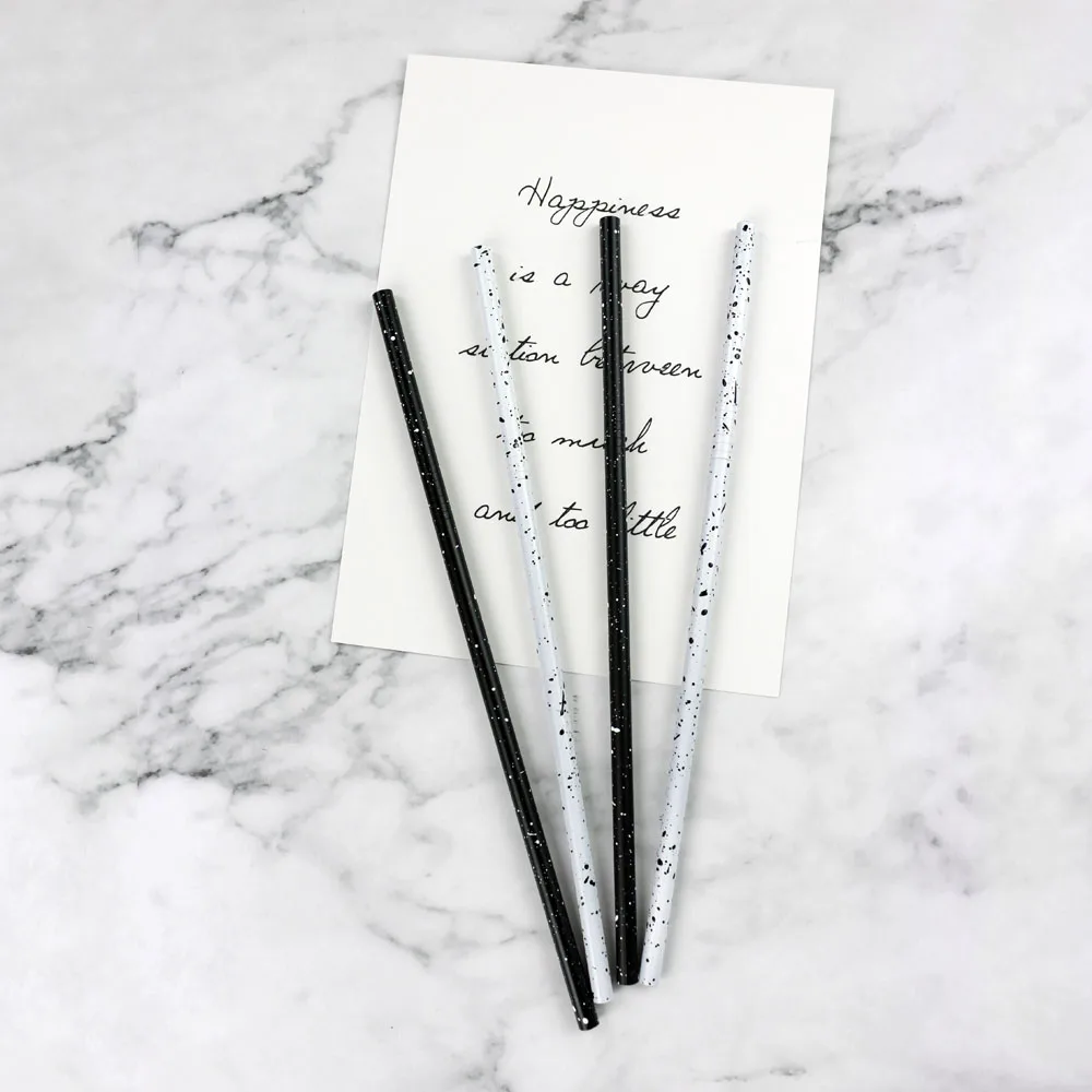 

New Arrival Svin High-quality Eco Friendly Reusable Metal Spotted Stainless Steel Straws, Black/white...