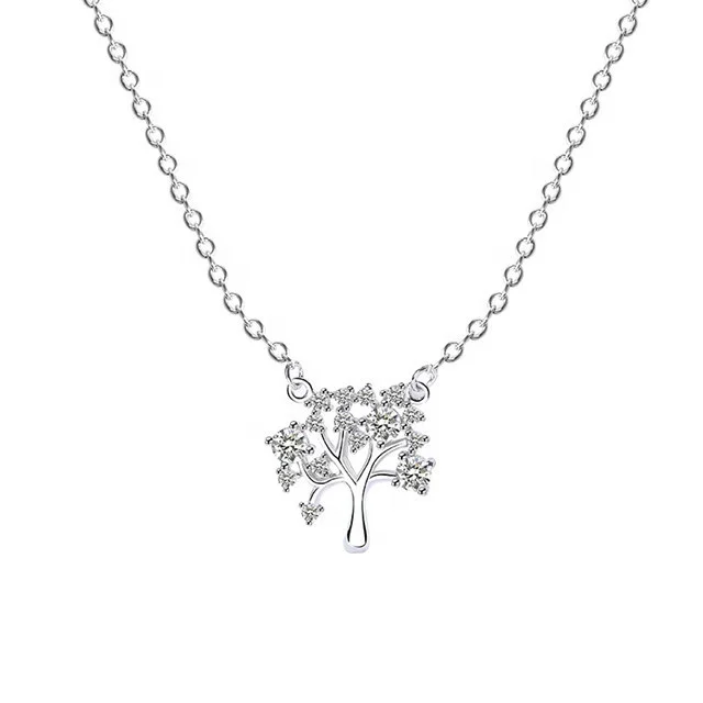 

New Arrived 925 Sterling Silver Jewelry Tree Of Life Jewelry Set, White
