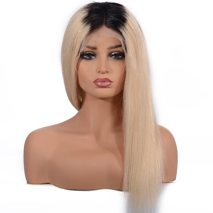 Bellenoble Ombre 1b blonde braid wigs Wholesale Glueles Heat Resistant Fiber Wigs black hair Afro Curly lace front wig