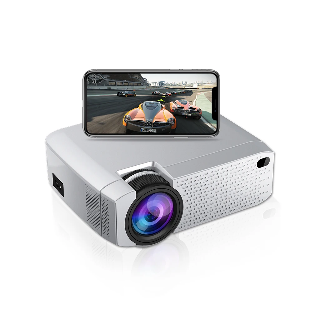 

Factory directly Supply Wifi Projector LED 1080p Home Cinema Portable Proyector mobile Beamer, Grey
