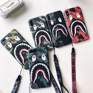 Bathing Ape Bape Shark Camo Phone Case Strap Pendent