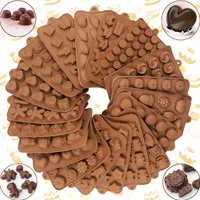 

New Silicone Chocolate Mold 29 Shapes Chocolate baking Tools Non-stick Silicone cake mold Jelly and Candy 3D DIY Mold