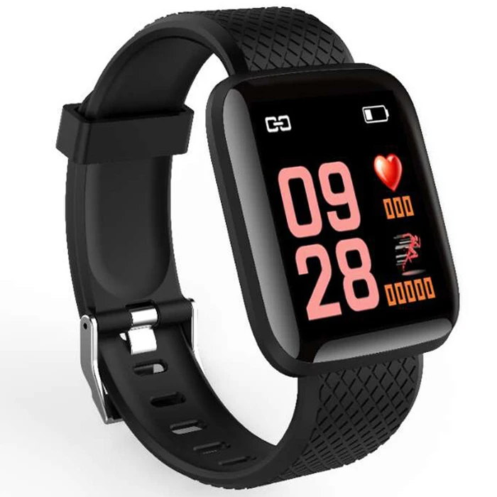 

Waterproof health fitness band smartwatch blood pressure heart rate monitor for iPhone & Android phone, Orange/blue/black