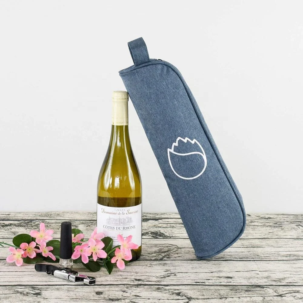 

Deluxe Single Bottle Wine Carrier Insulated, Padded Thermal Wine Tote Bag for Travel, Picnic, for Wine Lover, Customized color