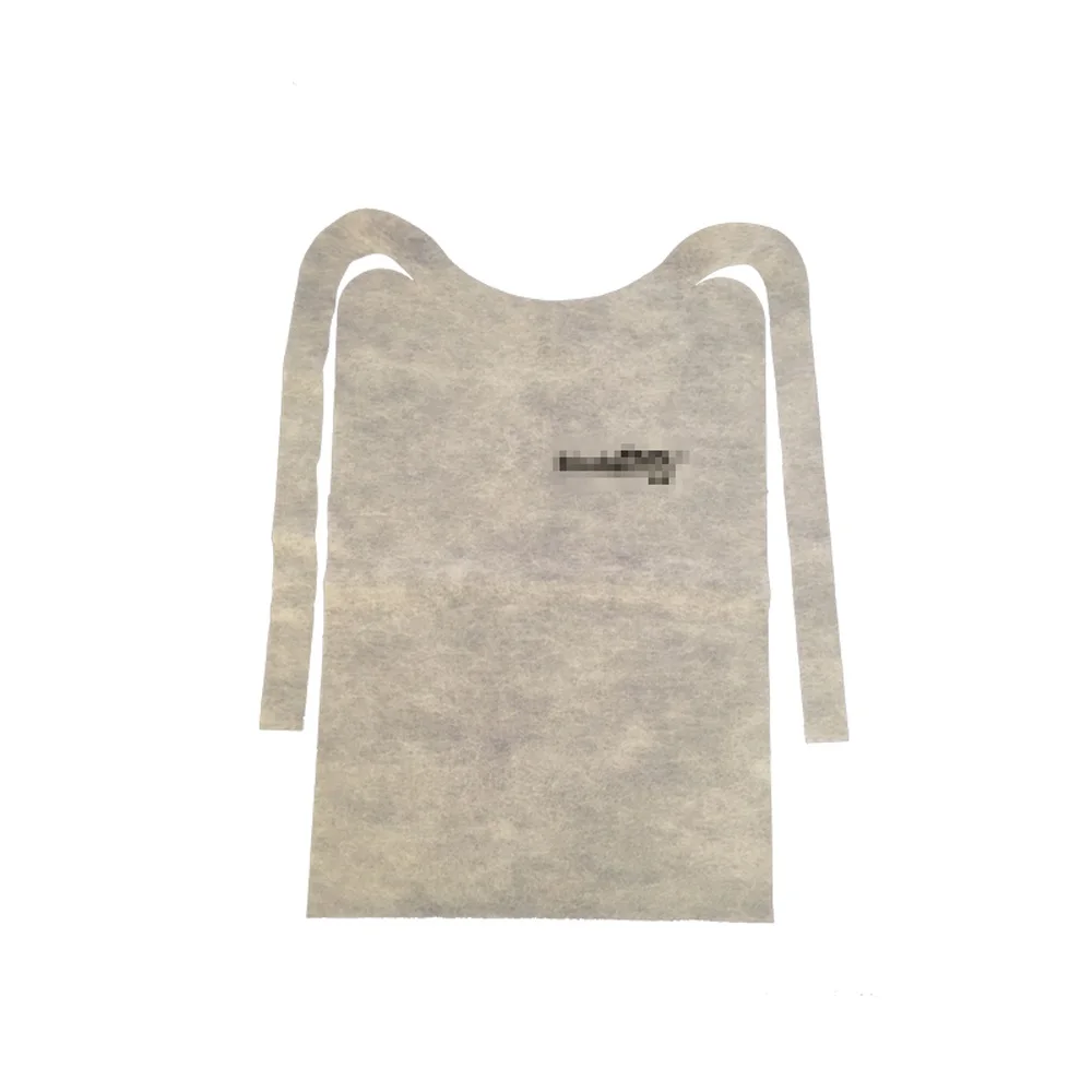 

Custom Print Logo Adult Non Woven Disposable Sea Food Restaurant Bib, White