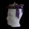 New design Led Outdoor color changing Flower Pots,head shape flower pot,plastic illumanted vase