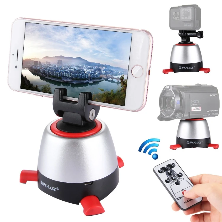 New Wholesale PULUZ Electronic 360 Degree Rotation Panoramic Head with Remote Controller for Smartphones, GoPro, DSLR Cameras